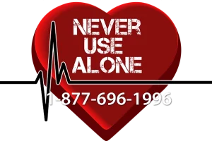 Never Use Alone logo